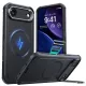 iPhone 17 Air, Ütésálló MagSafe-es tok, kitámasztóval, háromrétegű védelemmel - Fekete - ESR - Cyber Armor Kickstand