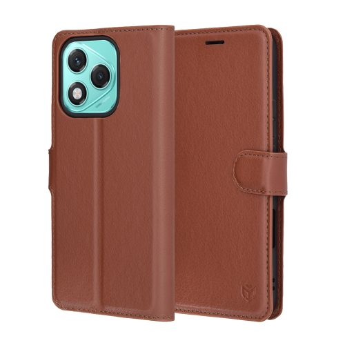 Techsuit Eco Bőr kinyitható fekete tok (Honor 400 Lite)