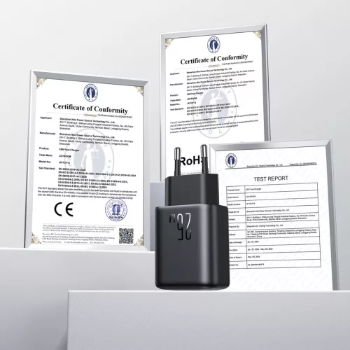 Joyroom JR-TCF13 hálózati töltő USB-C / USB-A, 25 W - fekete