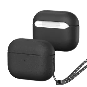   Dux Ducis Plen fekete szilikon tok felfűzővel Airpods Pro 1/2