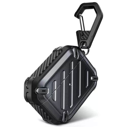 Supcase Unicorn Beetle Pro ütésálló fekete hybrid tok Airpods Pro 1/2