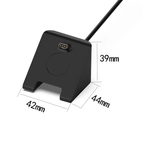 Techsuit - Okosóra Töltő (TGC3) - Garmin Watch töltő, USB, 5W, 1m - Fekete