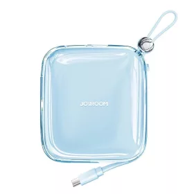   Joyroom JR-L005 10000mAh kis méretű powerbank - Lightning kábellel - Kék