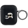 Karl Lagerfeld fekete monogramos Choupette és Karl fejes tok (Airpods 1/2)