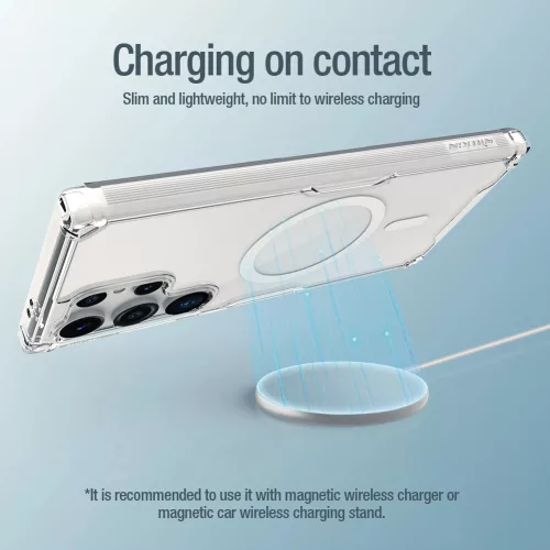 Nillkin Nature Pro Ütésálló Átlátszó Tok Mágneses Gyűrűvel (Samsung Galaxy S24 Ultra)