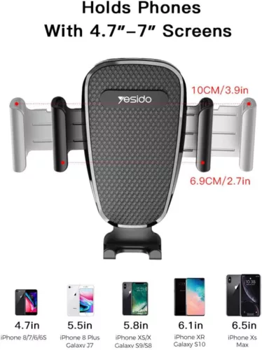Yesido C119 Szélvédőre/műszerfalra rögzíthető autós telefontartó