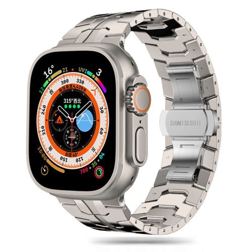 Techsuit Modern Acél Szíj - Titánum Szürke - Apple Watch 42/44/45/49mm