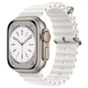   Techsuit Szilikon Óceán Szíj - Fehér - Apple Watch 42/44/45/49 mm