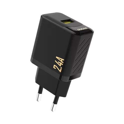 Töltő adapter 2,4A, USB-A - Fekete - Dudao A23