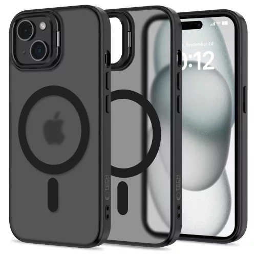 Tech-Protect MagStand MagSafe tok kitámasztóval iPhone 15 - Fekete