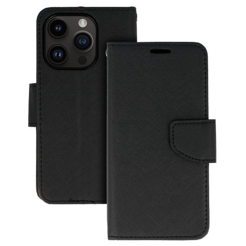 Fancy Case Kinyitható Fekete tok (Samsung A22 5G)