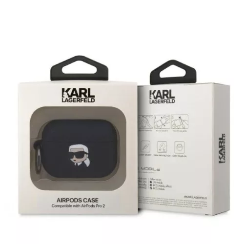 Karl Lagerfeld Fehér Szilikon 3D Karl fejes Airpods Pro tok