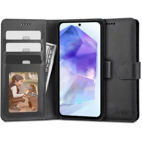 Tech-Protect Pénztárca tok Samsung Galaxy A55 5G - Fekete