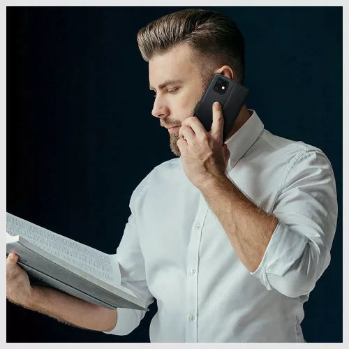 Tech-Protect Pénztárca tok Samsung Galaxy A55 5G - Fekete