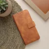 Samsung Galaxy A34 5G, Mágneses kinyitható hasított ECO bőr tok, belső kártyatartó zsebbel - Barna - TENDER