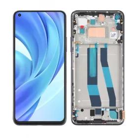  Gyári OEM LCD kijelző - Ezüst - Xiaomi 11 Lite 5G NE / Mi 11 Lite 4G/5G (2021)