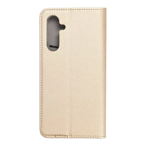 Samsung Galaxy A54 5G, Kinyitható kártyatartós tok állványfunkcióval - Arany - SMART CASE 