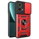Modern Ütésálló Telefontok Állvánnyal és Kamera Védelemmel Honor 90 Lite - Piros