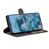 Xiaomi 15T, Kinyitható kártyatartós Ökobőr tok állványfunkcióval - Fekete - Techsuit Diary Book