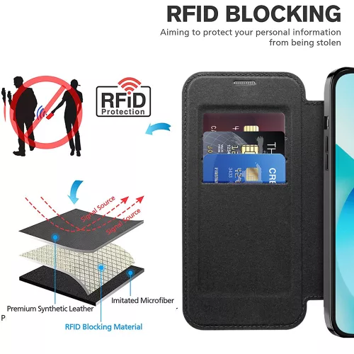 Techsuit - SmartMag Kinyitható kártyatartós tok - iPhone 11 - Kék