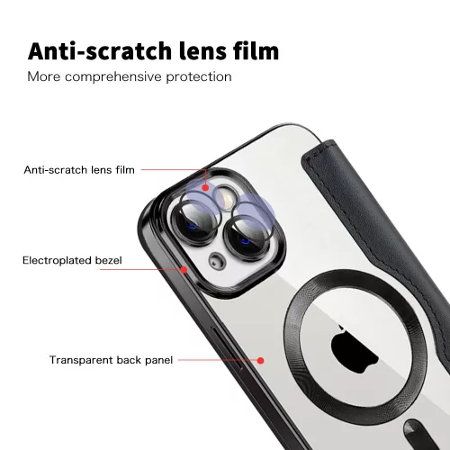 Techsuit - SmartMag Kinyitható kártyatartós tok - iPhone 11 - Kék