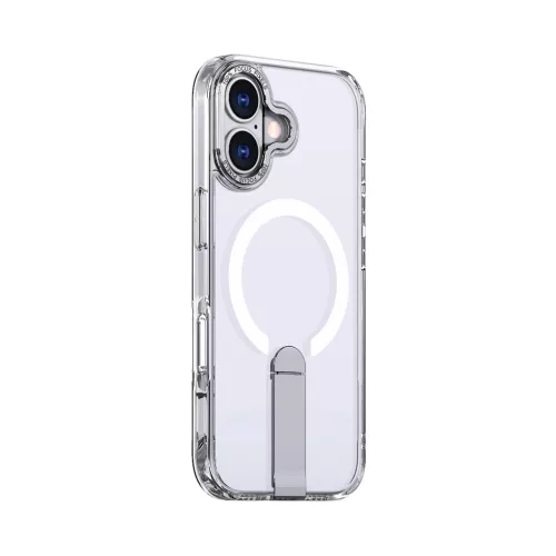 Hybrid Armor X tok iPhone 17-hez MagSafe-kompatibilis kitámasztóval - Átlátszó