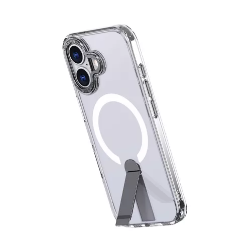 Hybrid Armor X tok iPhone 17-hez MagSafe-kompatibilis kitámasztóval - Átlátszó