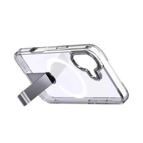 Hybrid Armor X tok iPhone 17-hez MagSafe-kompatibilis kitámasztóval - Átlátszó