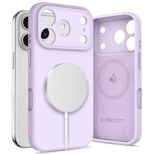 iPhone 17 Pro Max, Tech-Protect Silicone MagSafe tok - Lila