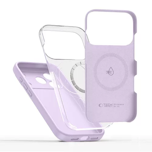 iPhone 17 Pro Max, Tech-Protect Silicone MagSafe tok - Lila