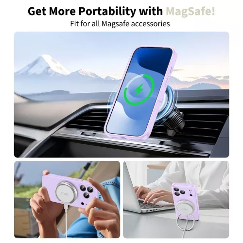 iPhone 17 Pro Max, Tech-Protect Silicone MagSafe tok - Lila