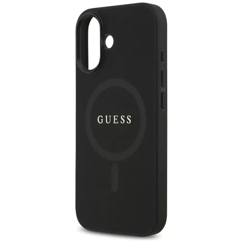 iPhone 17, Guess - Saffiano Classic Logo, MagSafe tok - Fekete