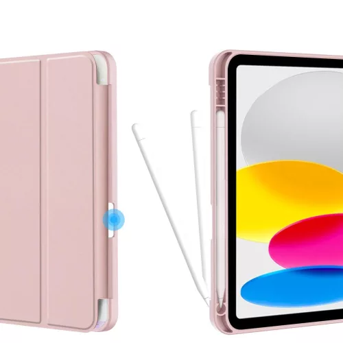 Tech-Protect iPad tok Pencil tartóval - Rózsaszín - iPad 10.9" 2022