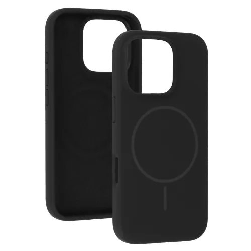 MagSafe Slim Szilikon tok iPhone 16 Pro Max - Fekete