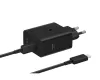 Samsung 50W Power Duo hálózati töltő adapter, USB-C Kábellel - Fekete