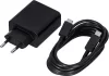 Samsung 50W Power Duo hálózati töltő adapter, USB-C Kábellel - Fekete