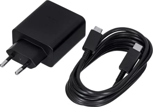 Samsung 50W Power Duo hálózati töltő adapter, USB-C Kábellel - Fekete