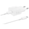 Samsung fali töltő adapter, kábellel, 25W, USB-C - fehér