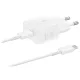 Samsung fali töltő adapter, kábellel, 25W, USB-C - fehér