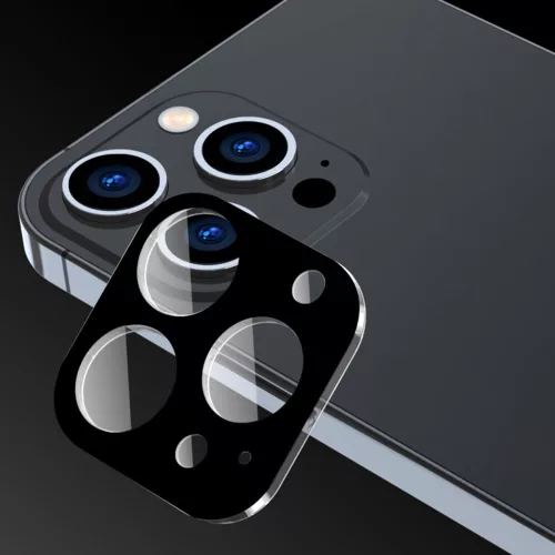 Techsuit - Full Camera Glass Kameravédő fólia - iPhone 17 Pro Max - Fekete