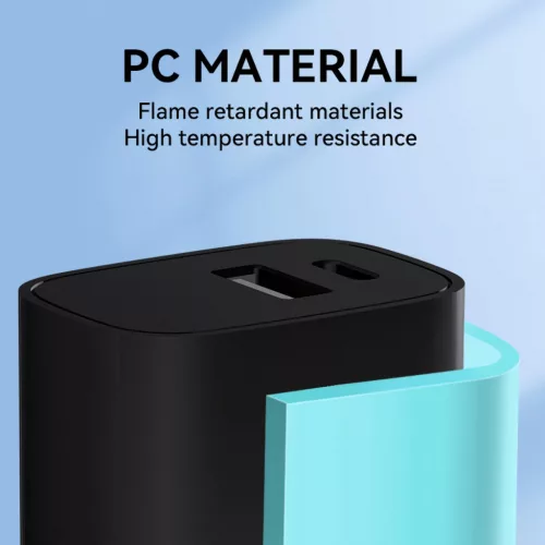 Wozinsky WGWCB fali töltő adapter USB-A és USB-C csatlakozókkal, 20 W teljesítménnyel - fekete