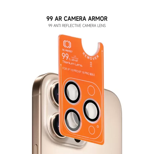 iPhone 17 Air, Kameravédő Edzett Üveg - Átlátszó - Protect Titanium