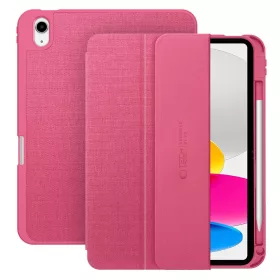   iPad 10.9" (2022 / 10. gen.) / iPad 11" (2025 / 11. gen.) Elegáns szövetborításos tok - Rózsaszín - Tech-Protect SC Pen Canvas