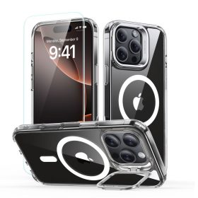   ESR - Classic Hybrid HaloLock Kickstand + Üvegfólia - iPhone 16 Pro - Átlátszó