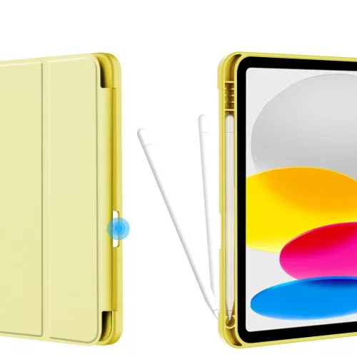 Tech-Protect iPad tok Pencil tartóval - Sárga - iPad 10.9" 2022