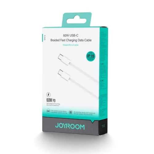 Joyroom S-A45 USB-C / USB-C 60W kábel, 1 méter – fehér
