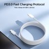 Joyroom S-A45 USB-C / USB-C 60W kábel, 1 méter – fehér