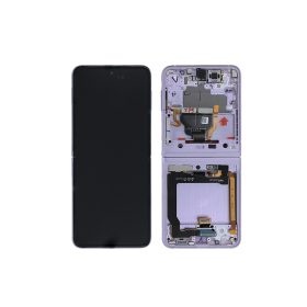   Gyári OEM LCD belső kijelző (Kamera nélkül) - Levender (lila) - Samsung Galaxy Z Flip 3 5G 2021 - SM-F711