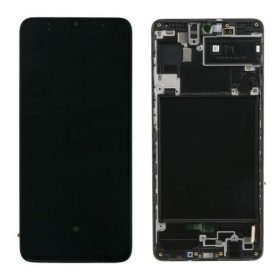   Gyári OEM LCD kijelző - Fekete - Samsung Galaxy A71 2020 - SM-A715