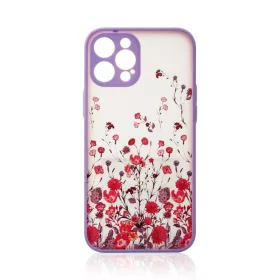 Virág mintás tok iPhone 13 Pro Max - lila